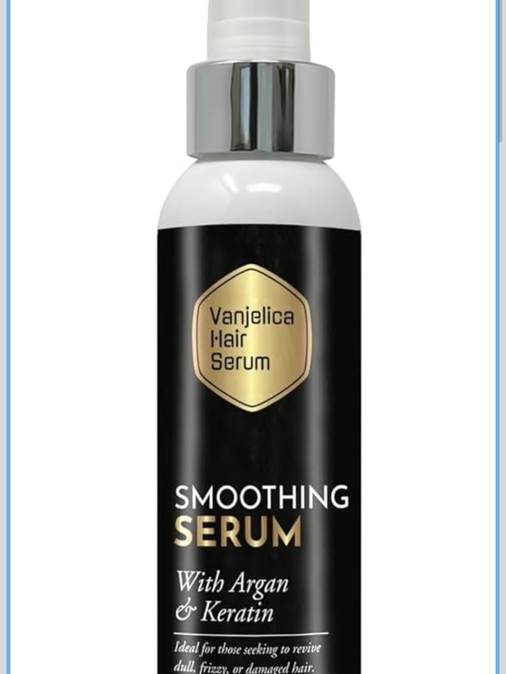 Black Smoothing Hair Serum with Argan & Keratin